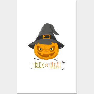 Scary Halloween pumpkin Posters and Art